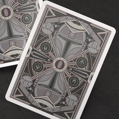 theory11 Mandalorian playing cards back design captures iconic moments for immersive play