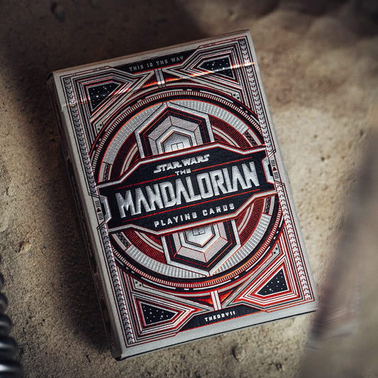 theory11 Mandalorian playing cards Beskar silver foil close-up for collectors and display