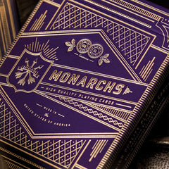theory11 Monarchs Purple card faces display vintage elegance and smooth handling.