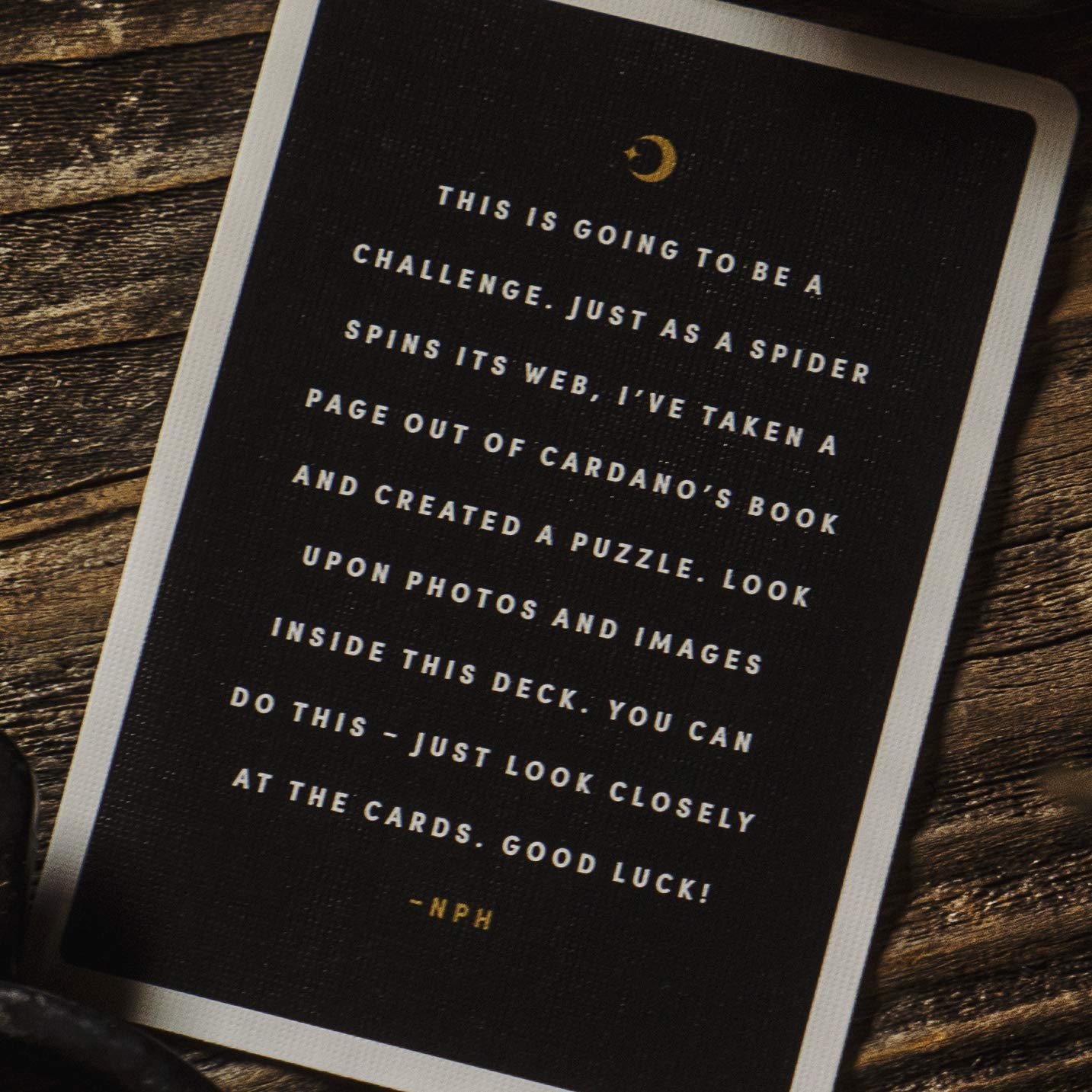 theory11 Neil Patrick Harris playing cards gift box showing luxurious unboxing experience