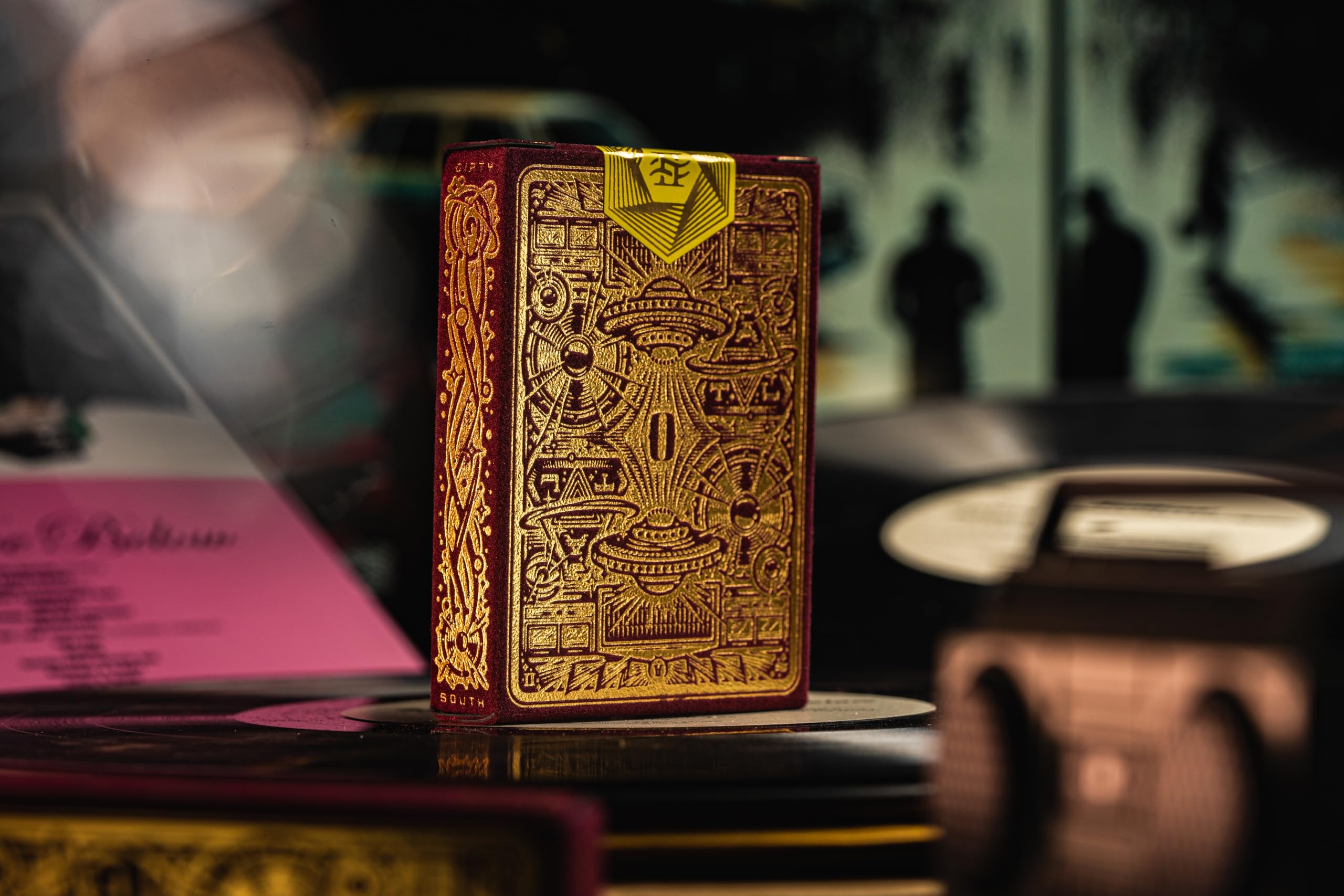 theory11 outkast velvet red box with gold foil packaging