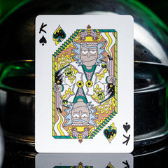 Theory11 Rick and Morty playing cards face cards, Jokers featuring Pickle Rick for immersive gameplay.