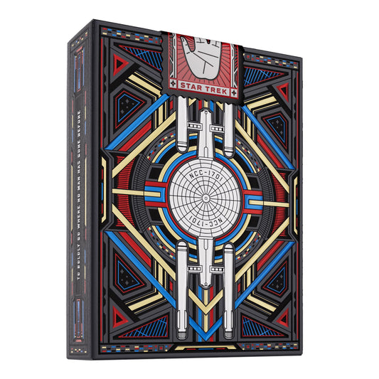 theory11 Star Trek Dark deck back with intricate design and premium finish