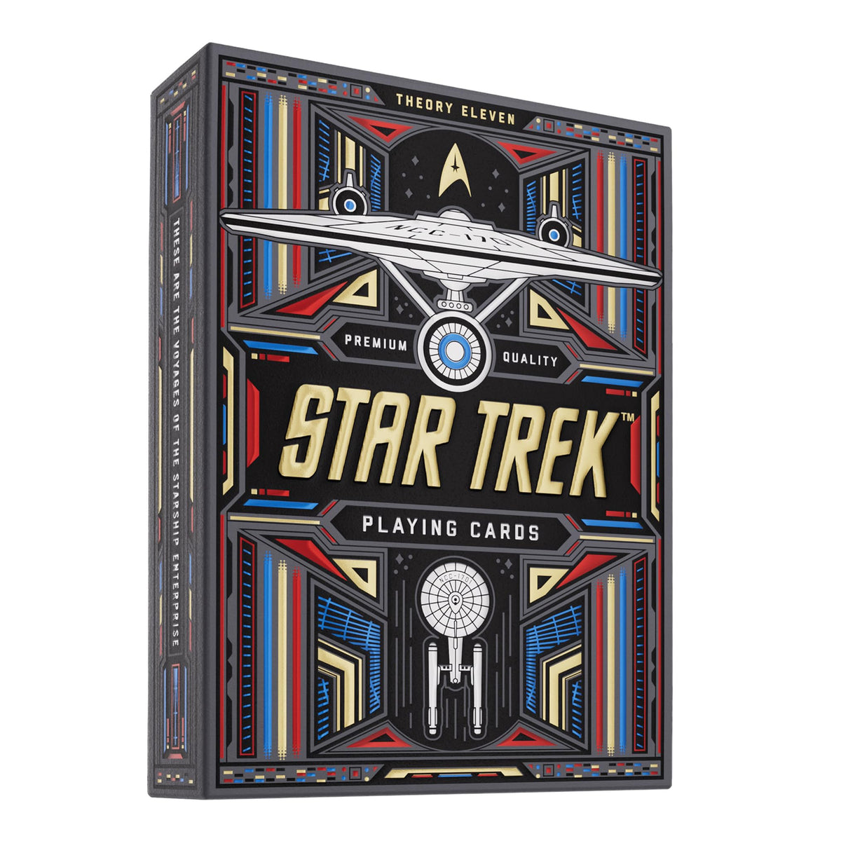 theory11 Star Trek Dark deck front showcases iconic characters for immersive play