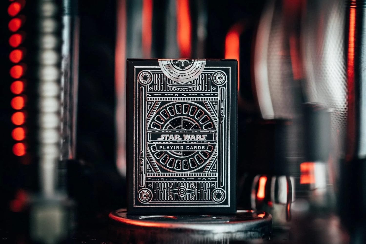 theory11 Star Wars Dark Side Grey box back features Death Star insignia for collectors.