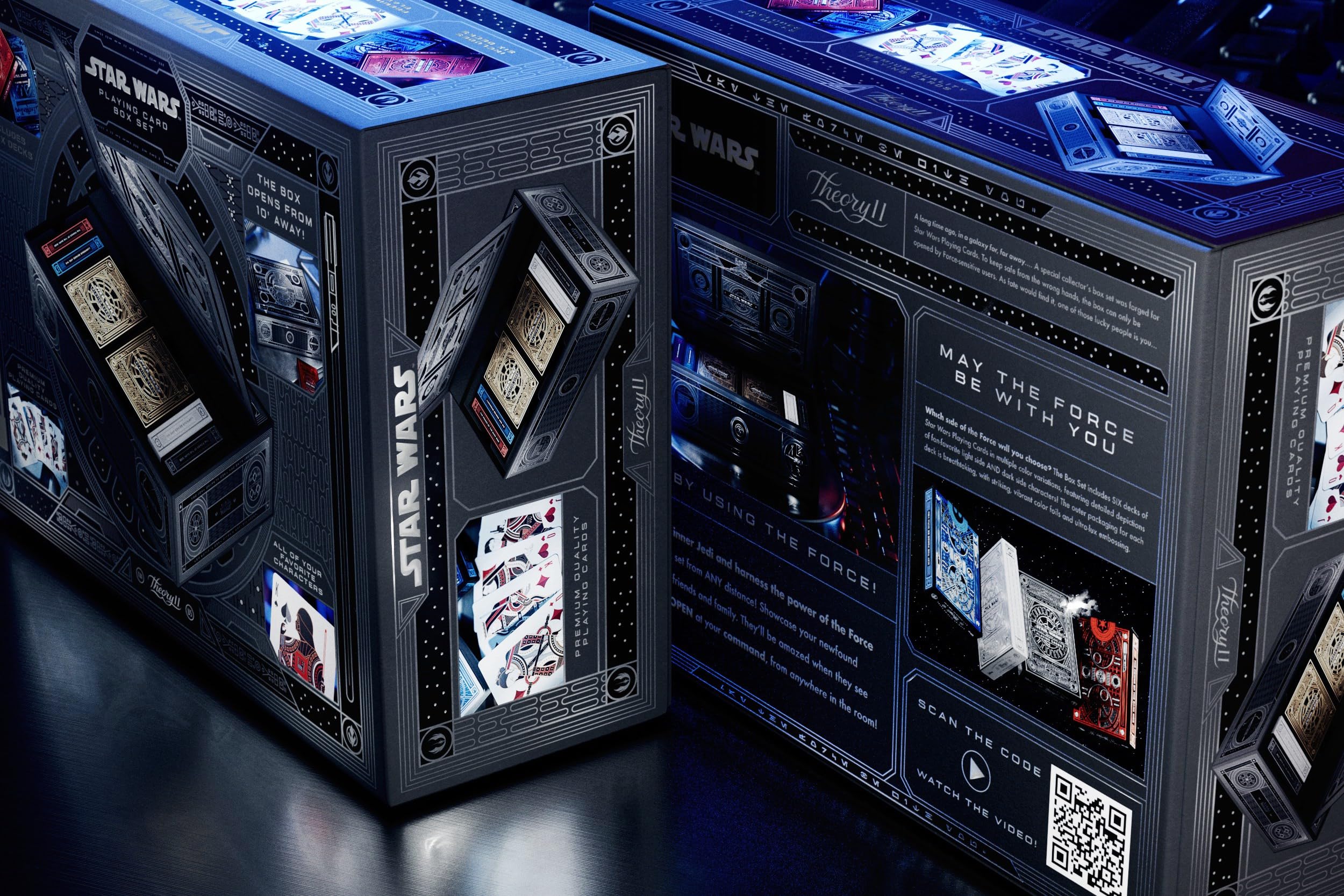 Theory11 Star Wars Force Box includes six card decks for varied play.