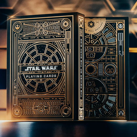 theory11 Star Wars premium cards back packaging shows Imperial Throne Room foil for collectors.