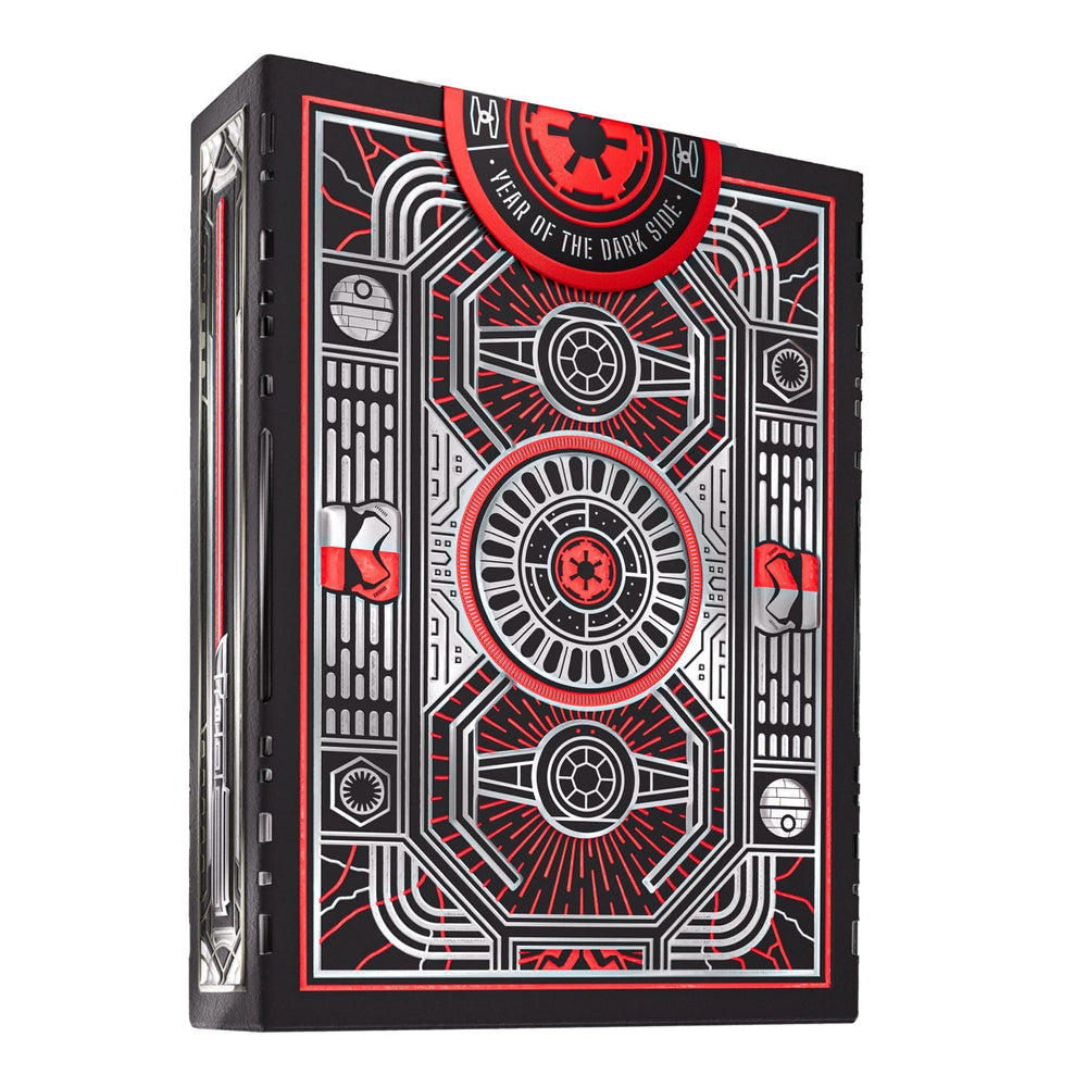 theory11 Star Wars Year of the Dark Side packaging showcases bold foil accents for collectors.