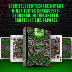 The theory11 TMNT premium playing cards Leonardo art for collectors and fans.