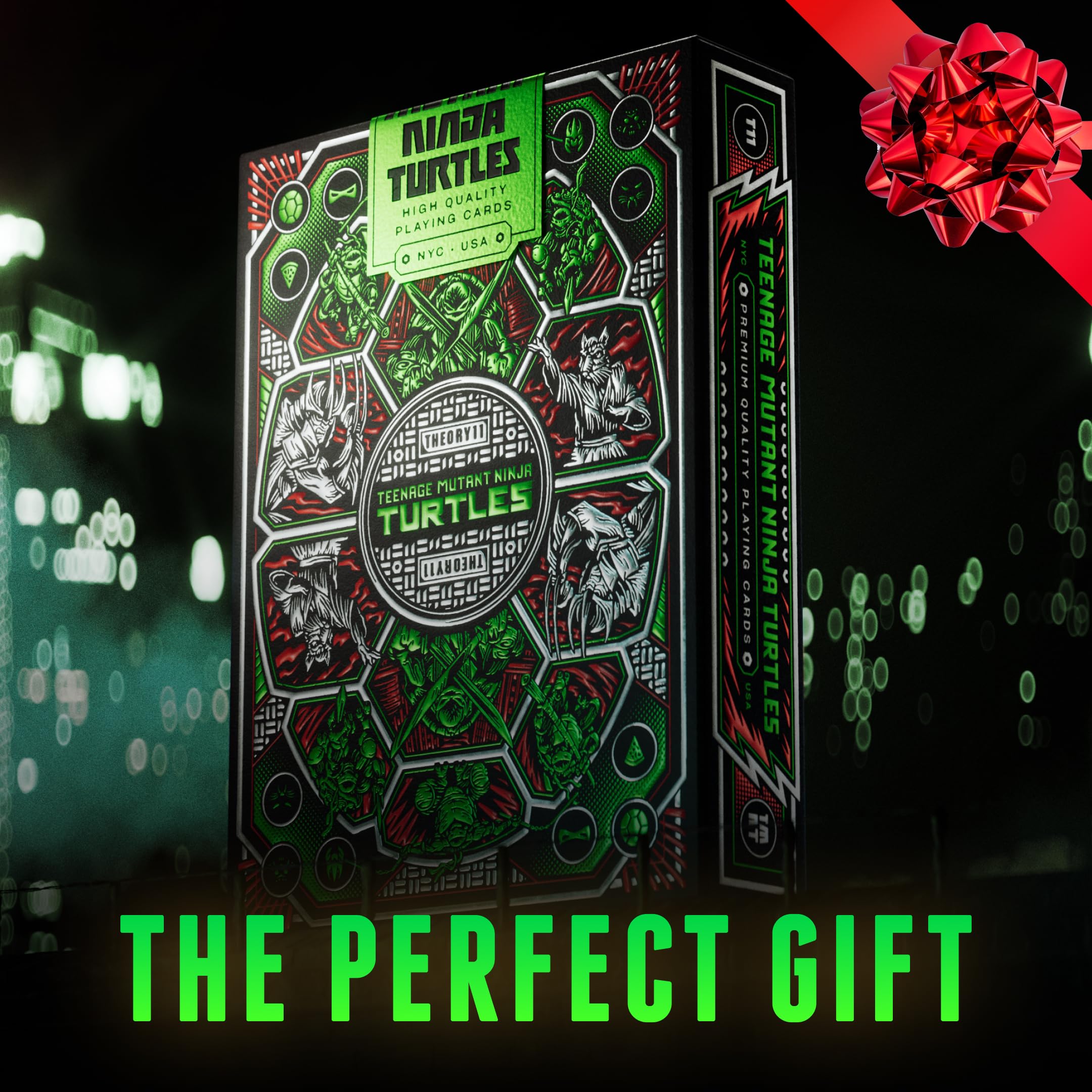 The theory11 TMNT premium playing cards USA-made on FSC-certified paper with veggie inks.