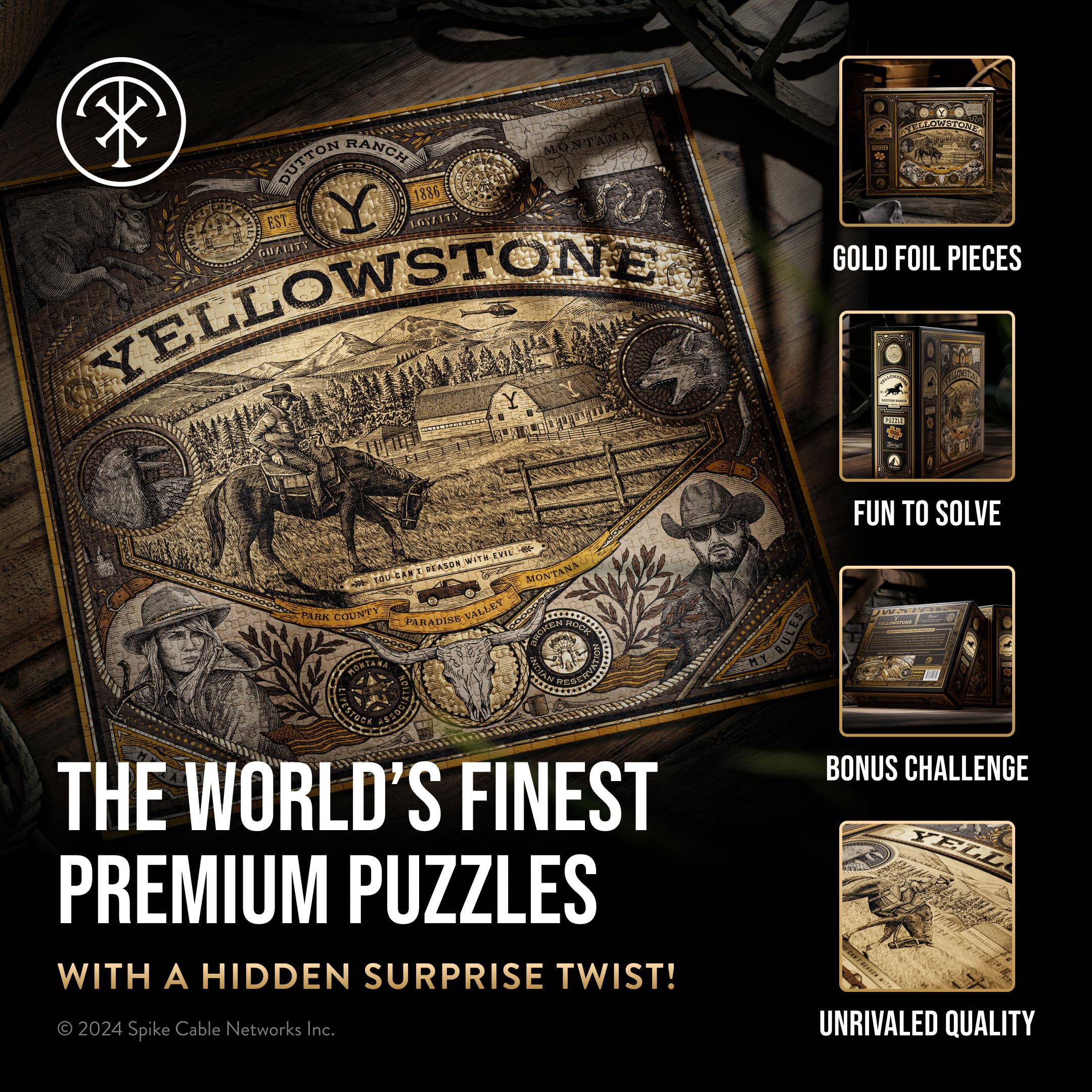 Theory11 Yellowstone puzzle Dutton Ranch scene captures rugged landscape.