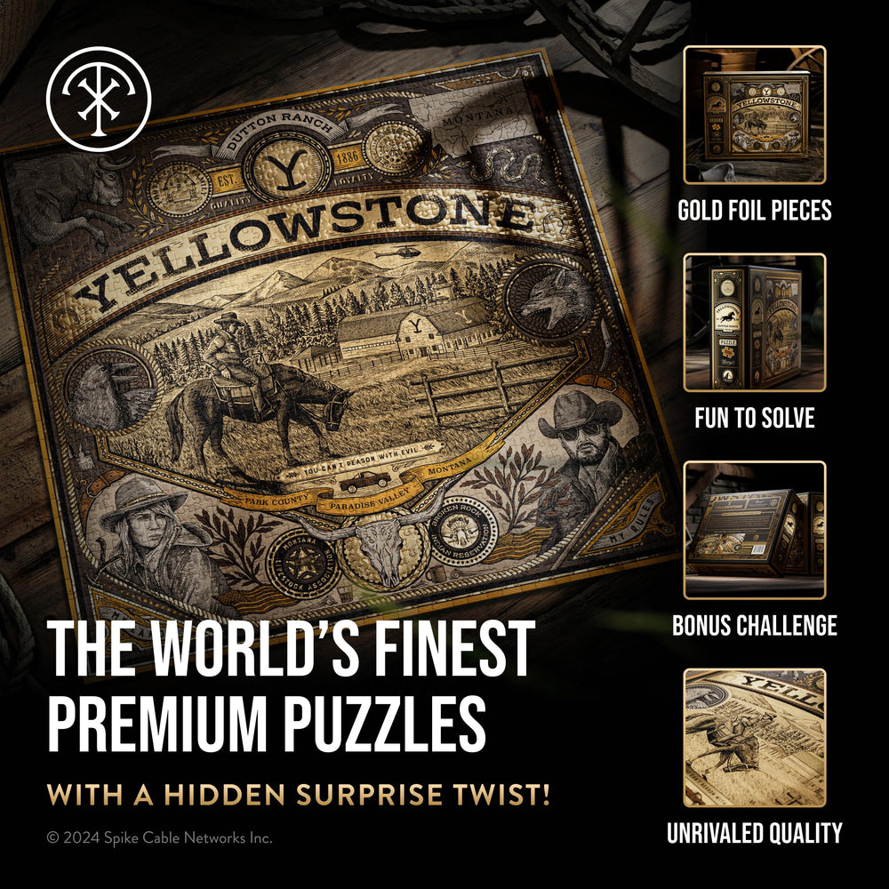 Theory11 Yellowstone puzzle Dutton Ranch scene captures rugged landscape.