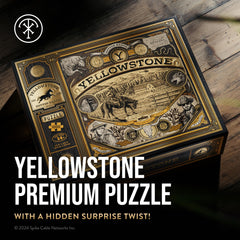 Theory11 Yellowstone puzzle piece closeup showing precise interlocking for easy assembly.