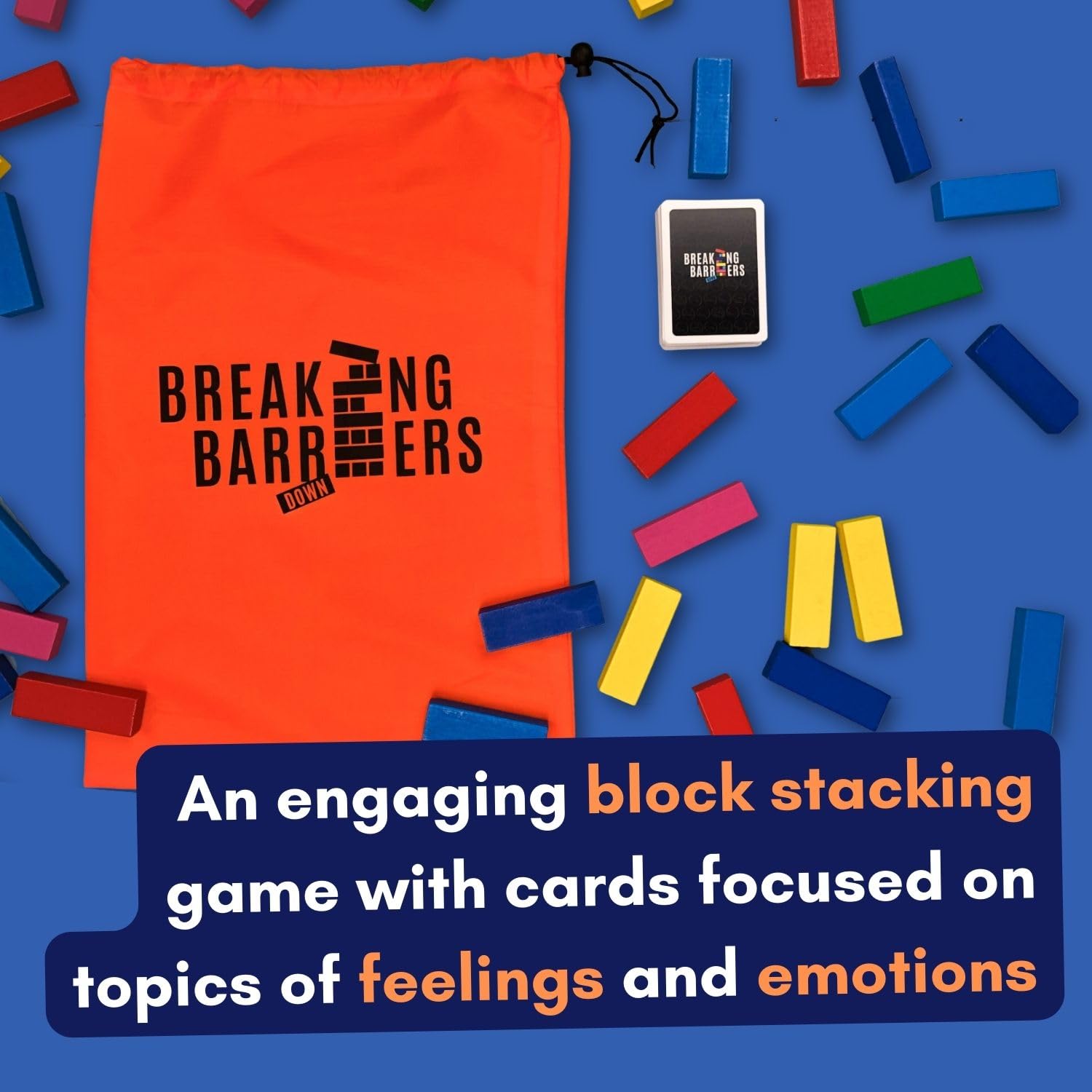 Therapy U Breaking Barriers Down card set reveals 208 emotion questions for CBT.