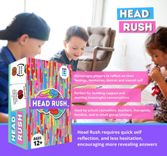 Therapy U Head Rush prompt cards spread, sparking mindful conversations and social skills practice.