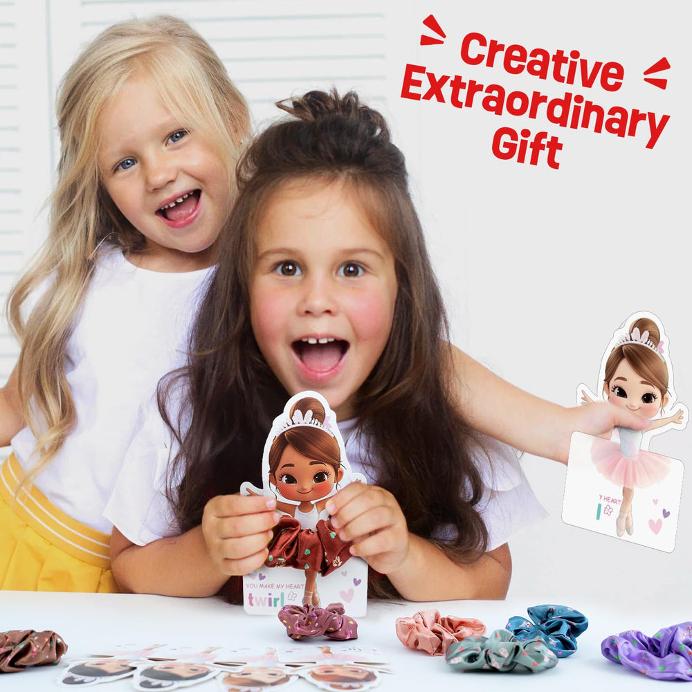 Thigreact satin scrunchies provide soft no-crease comfort for kids' hair.