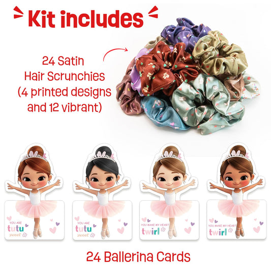 Thigreact satin scrunchies in assorted colors join the valentines for easy gifting.