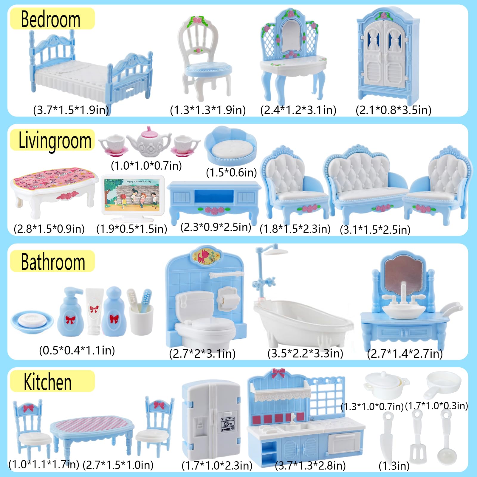 Thildani 35pcs wardrobe with doors for dressing up stories