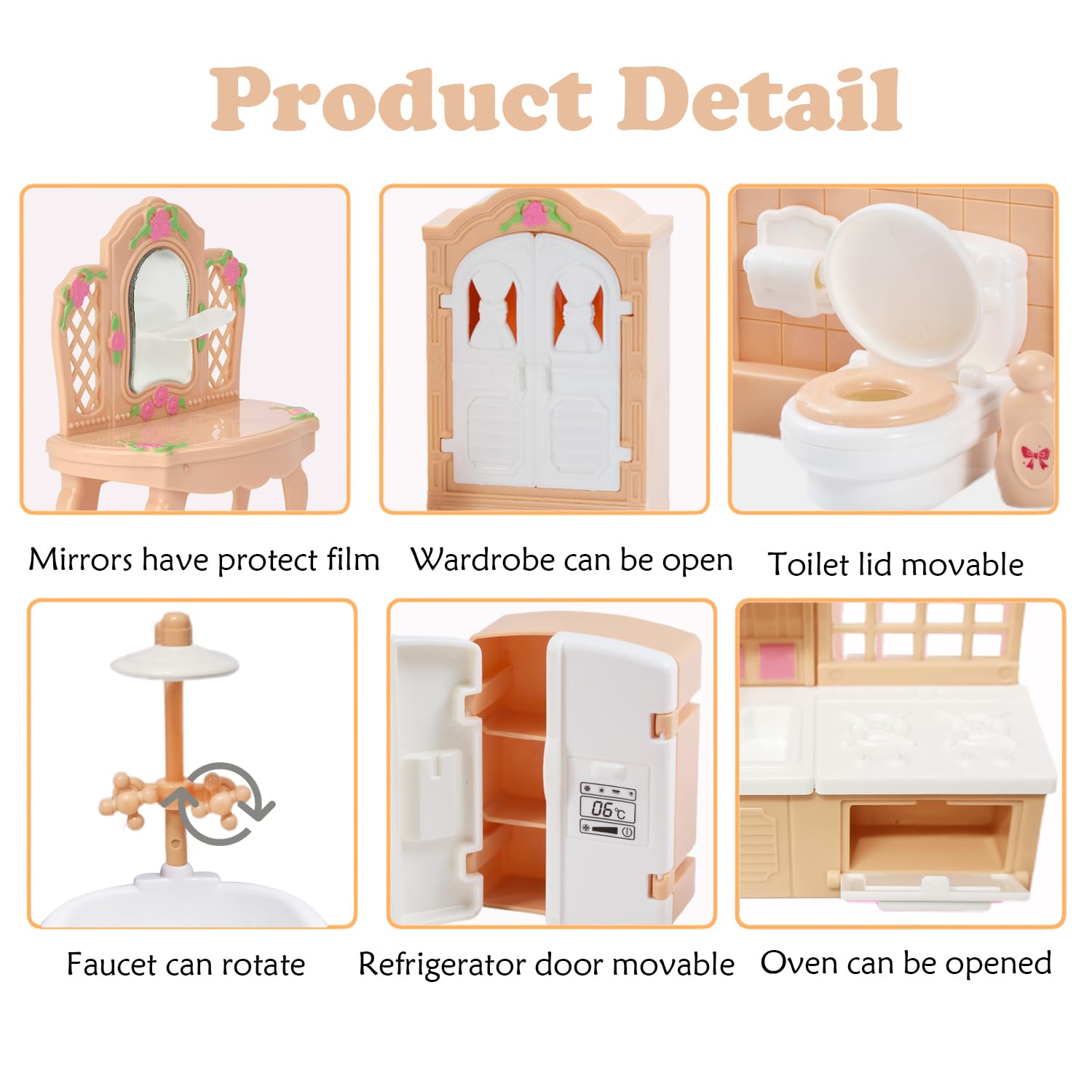 Thildani kitchen-oven opens for playful cooking pretend time.