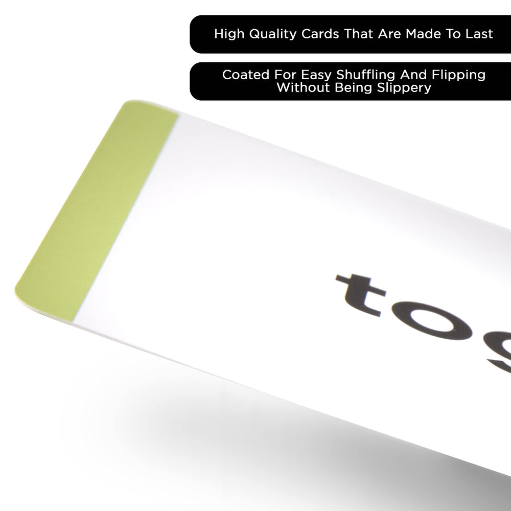 Think Tank Scholar cards feature rounded edges and an angled corner for quick sorting.