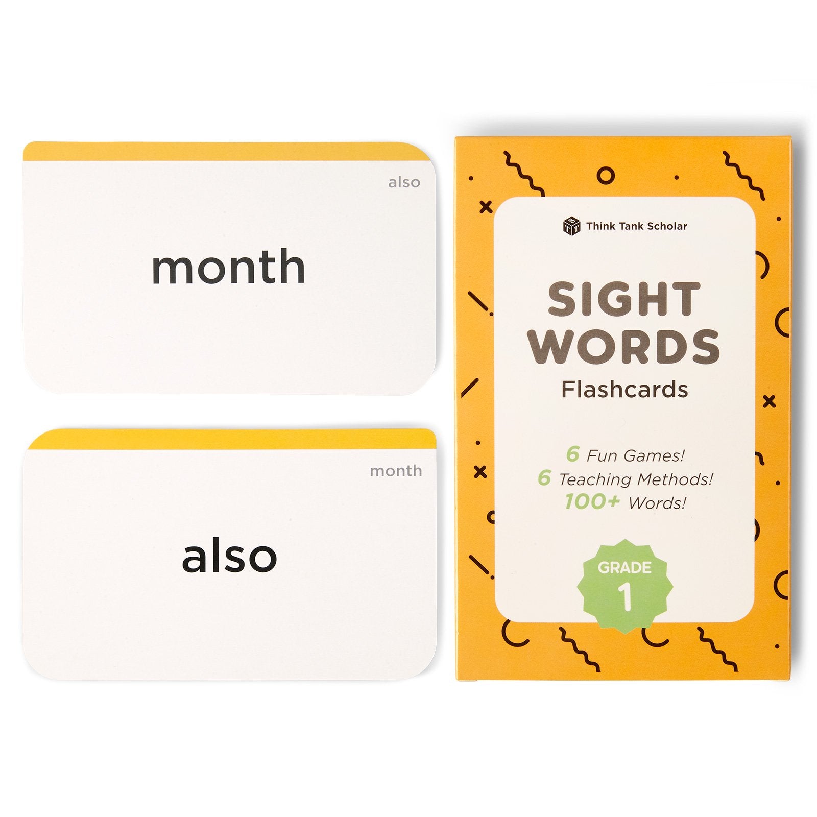 Think Tank Scholar sight words flash cards cover features large print for easy at-home reading practice.