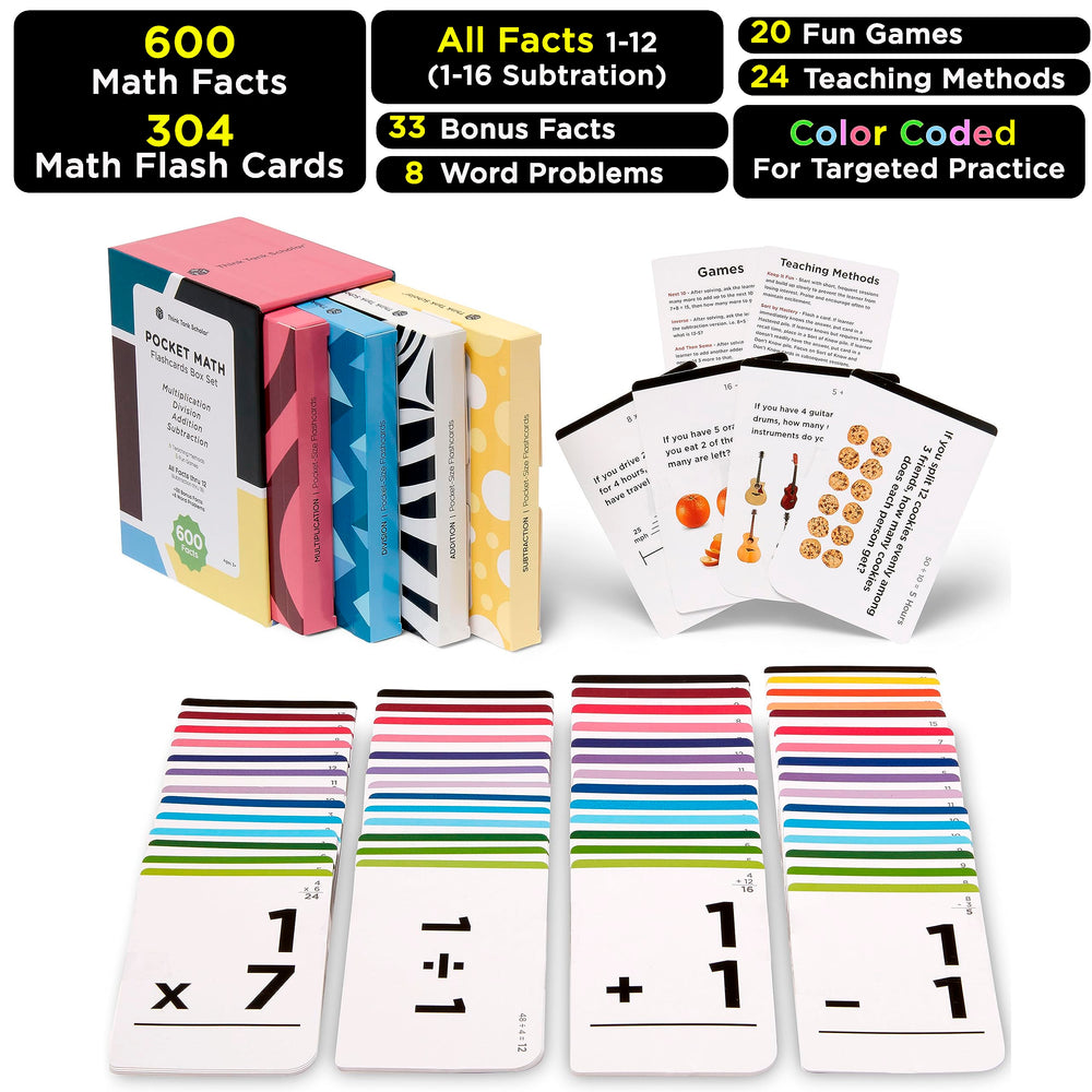 Think Tank Scholar two-sided cards show problems and solutions for quick feedback.