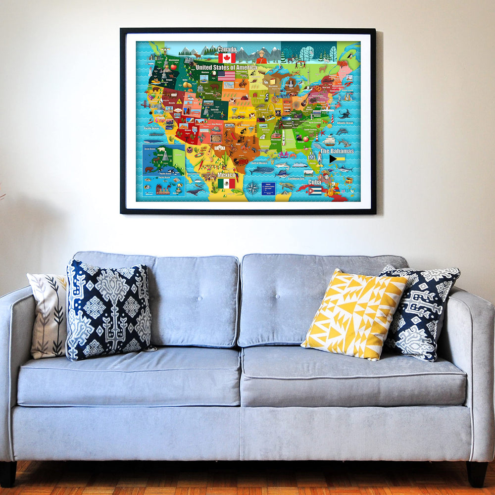 Think2Master USA map puzzle landmarks Yosemite Grand Canyon—curiosity grows.
