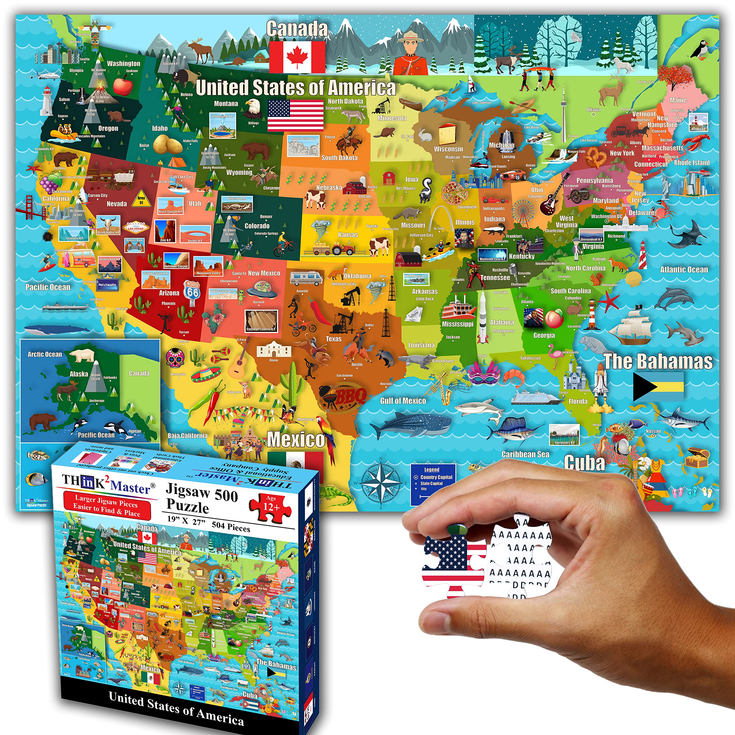Think2Master USA map puzzle missing piece warranty—peace of mind for buyers.