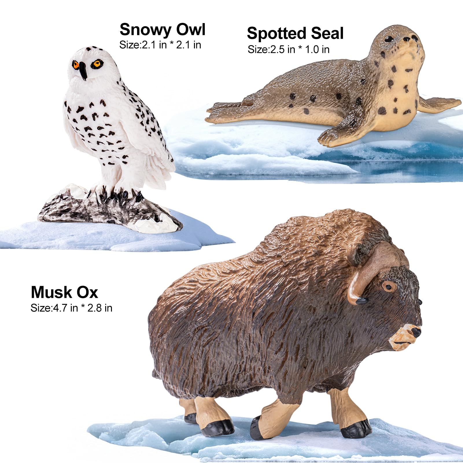 ThinkBay Arctic wolf figurine sparks imaginative Arctic adventures.