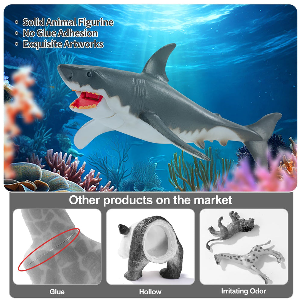 THINKBAY basking shark figurine with soft textures for shelf display.