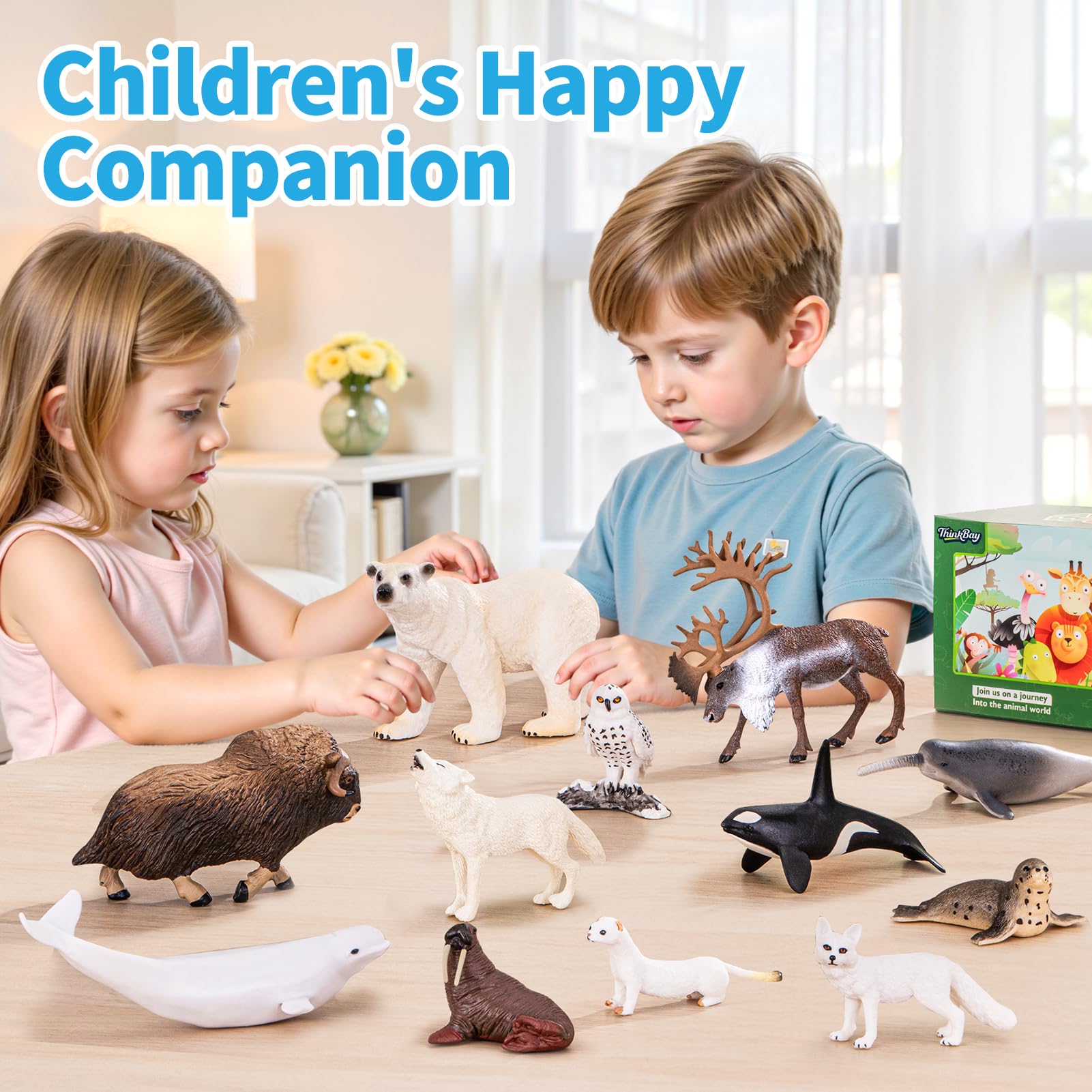 ThinkBay beluga whale figurine ideal for storytelling and display.