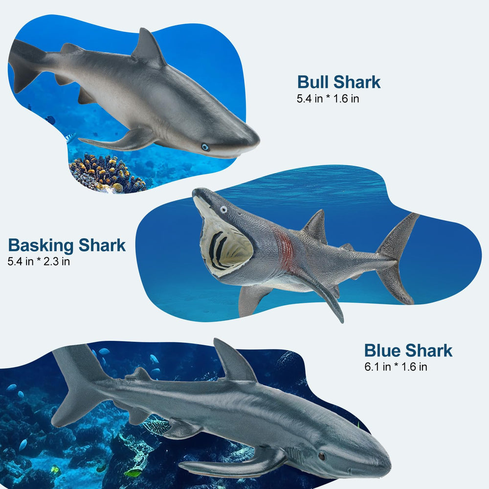 THINKBAY blue shark figurine ideal for bath tub adventures.