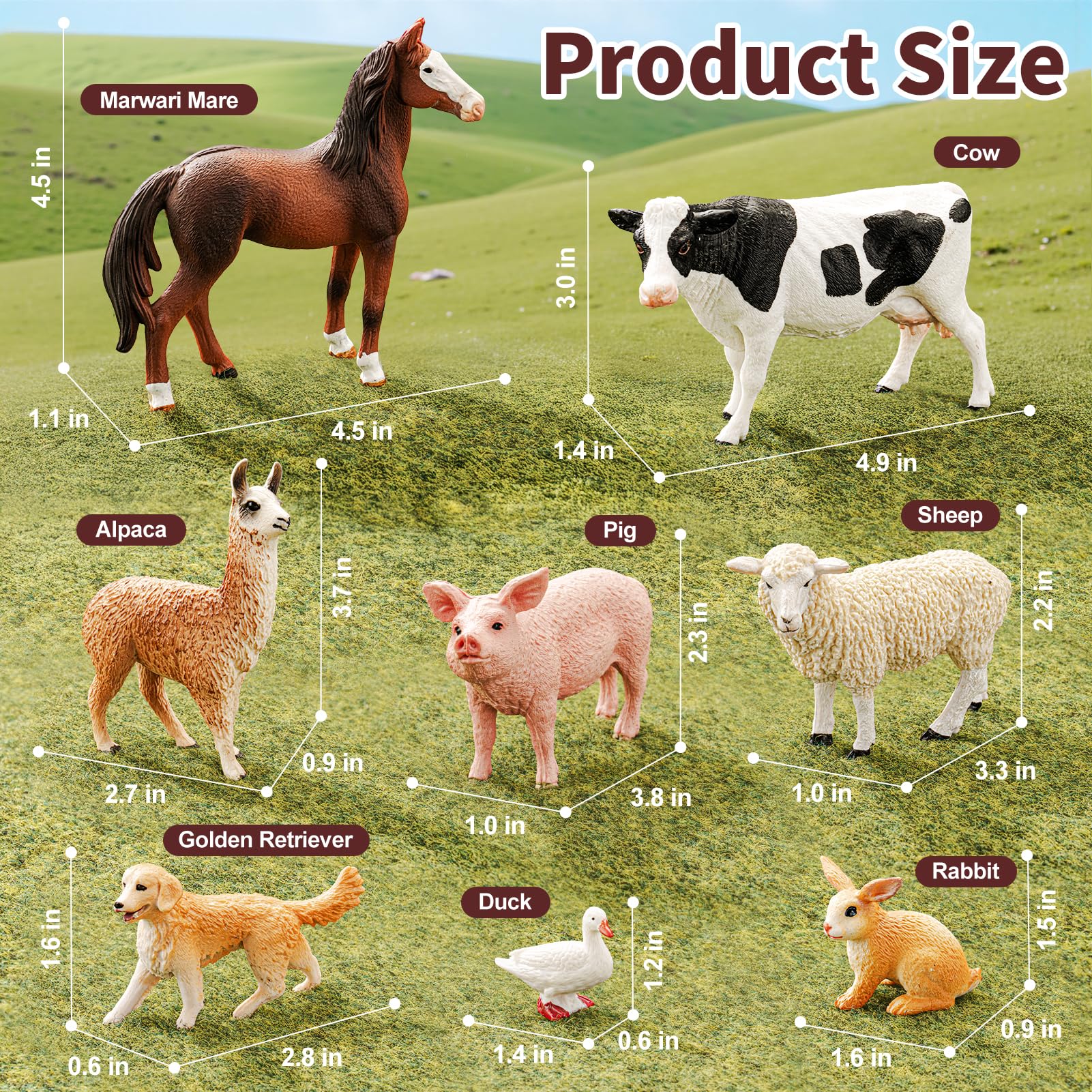 THINKBAY cow figurine for hands-on farm role-play and storytelling.