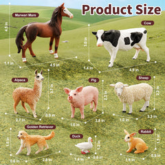 THINKBAY cow figurine for hands-on farm role-play and storytelling.