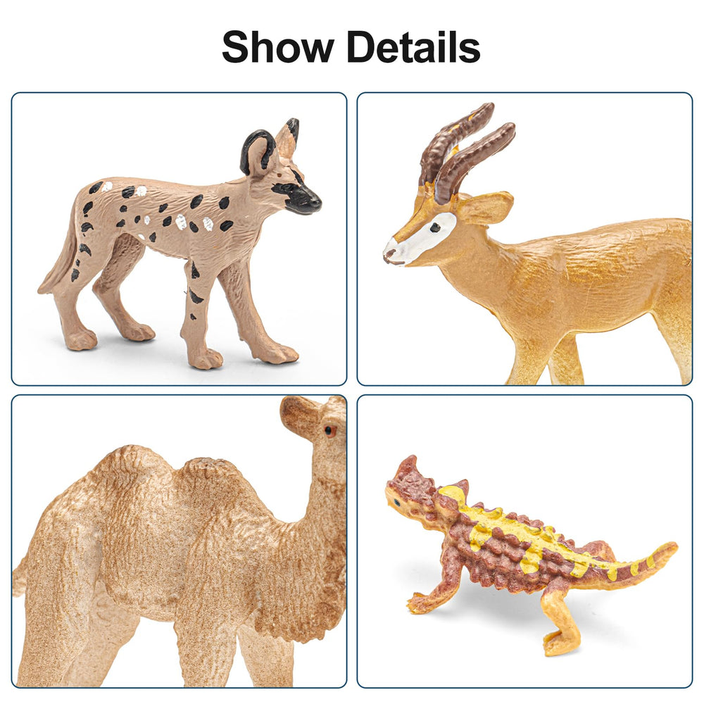 ThinkBAY Bactrian Camel figure perfect for travel dioramas and desert scenes.
