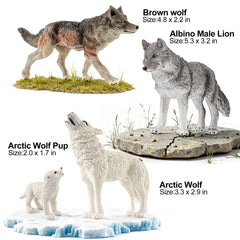 THINKBAY forest wolf pups figures ideal for imaginative adventures and learning.