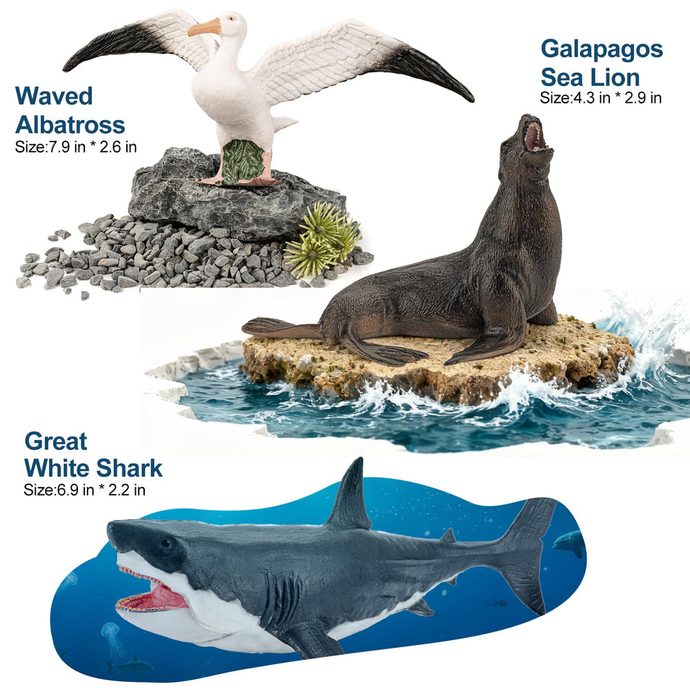 ThinkBAY Galapagos Hawk figurine with sharp colors for educational storytelling