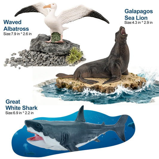 ThinkBAY Galapagos Hawk figurine with sharp colors for educational storytelling