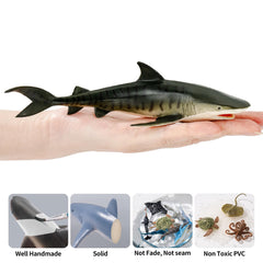 THINKBAY hammerhead shark figurine features detailed coloring for educational play.