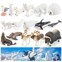 ThinkBAY igloo scene figurine set for cozy Arctic play and puzzle integration.