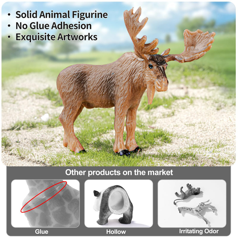 THINKBAY bobcat figurine with realistic markings for pretend adventures