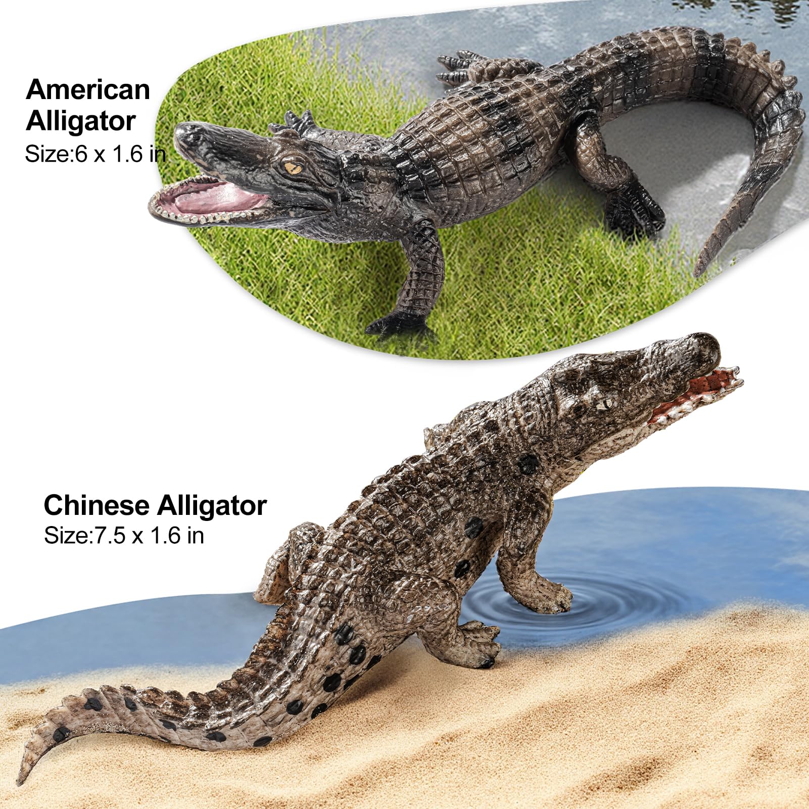 THINKBAY Nile crocodile toy figurine designed for lifelike play and storytelling