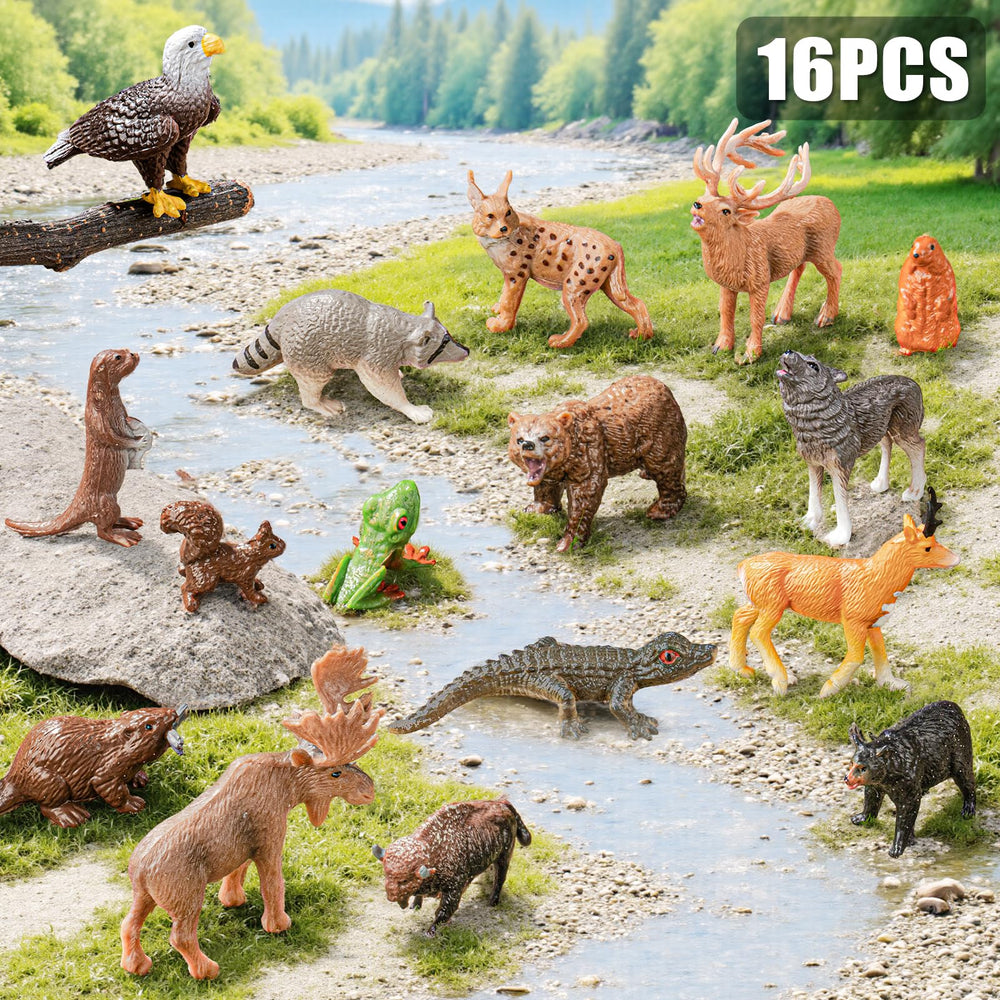 THINKBAY bison figurine in vivid colors for exploration