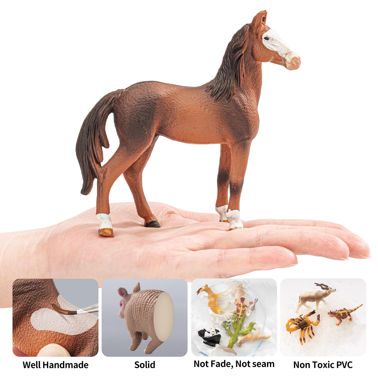 THINKBAY pig figurine for pretend farm care scenarios.