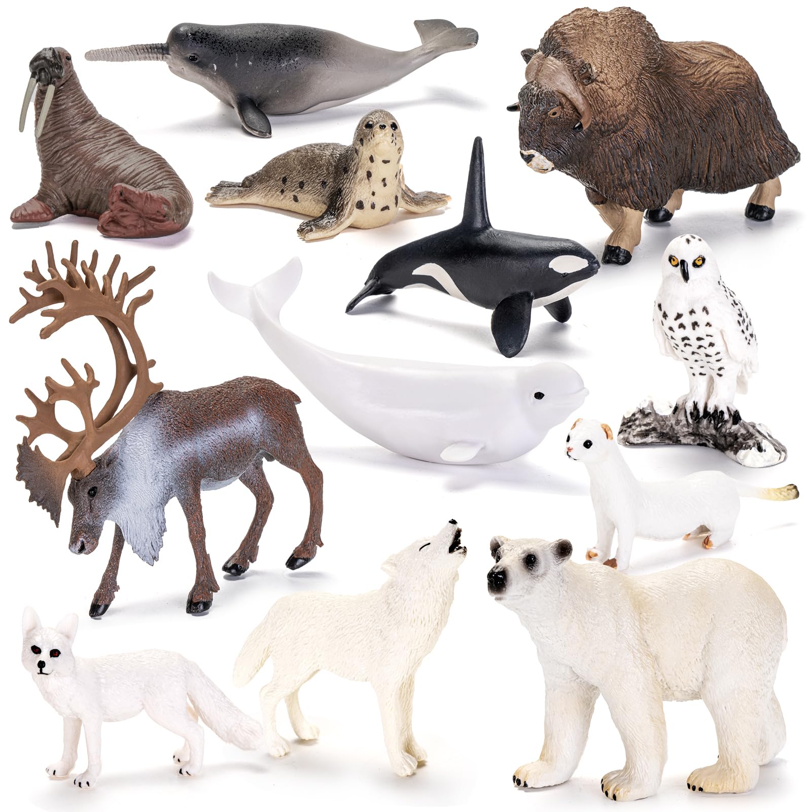 ThinkBay polar bear figurine for classroom display and imaginative play.