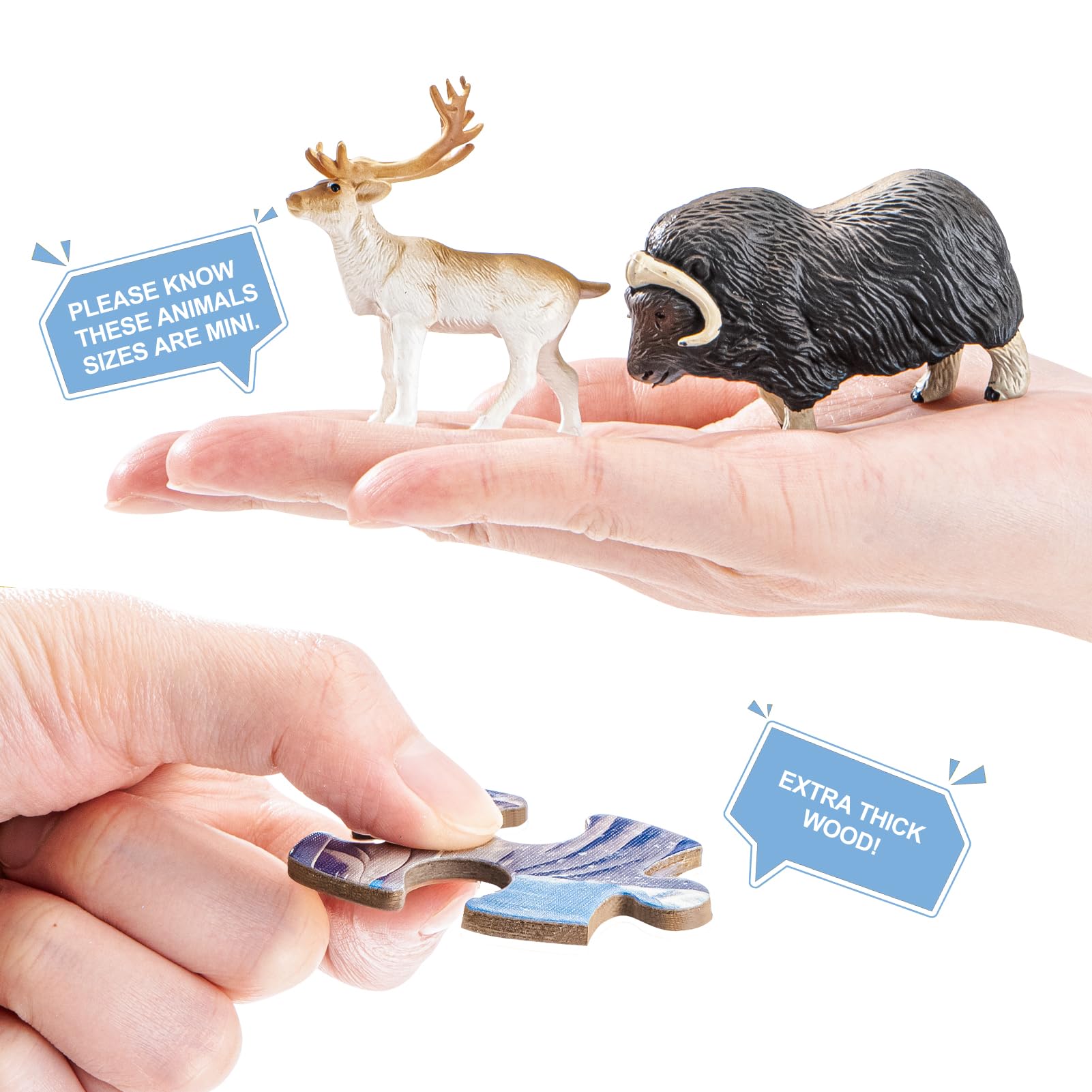 ThinkBAY polar bear figurine inspires imaginative pretend play and awareness.