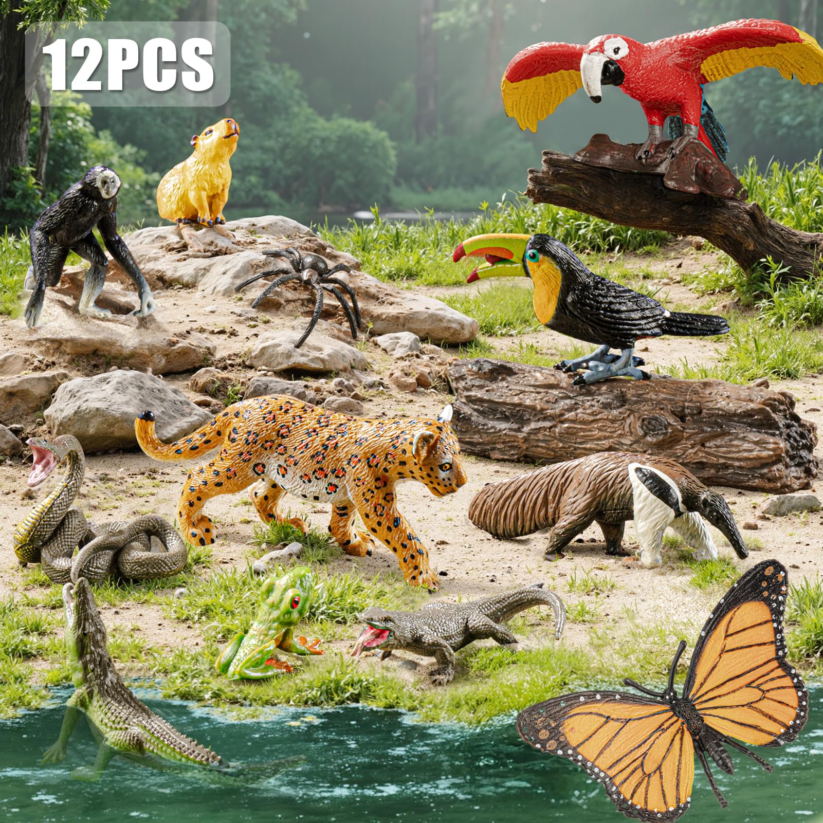 ThinkBay capybara figure inspires storytelling and realistic forest diorama scenes.