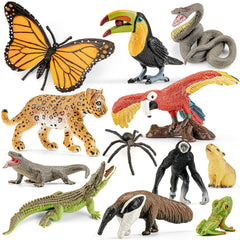 ThinkBay rainforest macaw figure for imaginative play and vivid diorama displays.