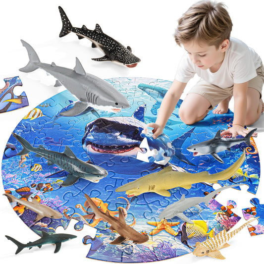 ThinkBay realistic shark figurines for imaginative ocean play and display.