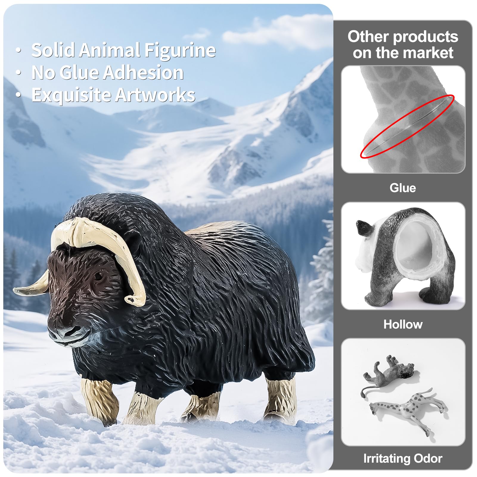 ThinkBay stoat figurine adds diverse wildlife to playset.